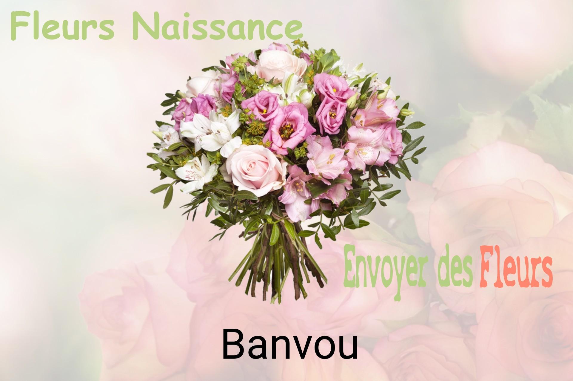 Bouquet de fleurs de naissance livré à Banvou